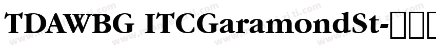 TDAWBG ITCGaramondSt字体转换